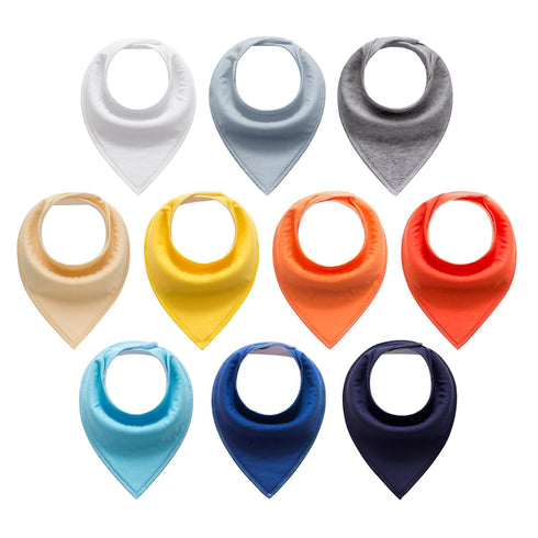 Baby Bibs Bandana Drool Bibs 10 Pack for Infant, Boys, Girls, Unisex