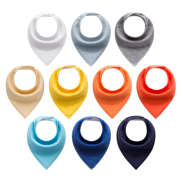 Baby Bibs Bandana Drool Bibs 10 Pack for Infant, Boys, Girls, Unisex