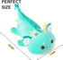 Onsoyours Chubby Dragon Stuffed Animal, Adorable Plushies Soft Huggable Plush Pillow for Kids (Cyan Dragon, 10")