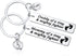 Ralukiia NICU Dad Mom Preemie Baby Gift - Mommy/Daddy of A Tiny Mighty Fighter Keychain