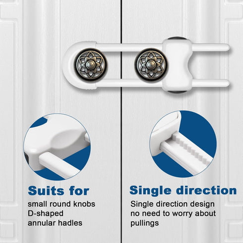 Locks,4 Pack Cabinet Locks for Babies,Child Proof Cabinet U-Shaped Baby Proofing Cabinets,Child Locks for Cabinets