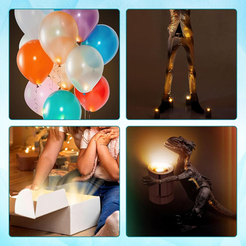 BTFO 10pcs Miniature Led Lights, Tiny Small Led Lights Battery Powered Balloon Mini Spot for Paper Lantern Party