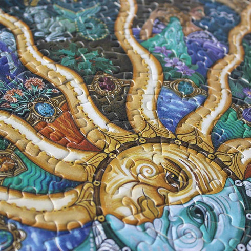 Moruska 500 Piece Puzzles for Adults - Zodiac Constellation Round Mandala Astrology Jigsaw Puzzle