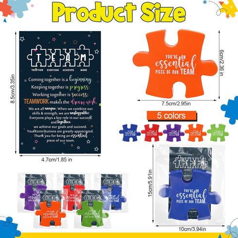 Hollowfly 30 Pcs Administrative Professionals Day Gifts Inspirational Puzzle Piece Stress Balls Bulk with Thank You