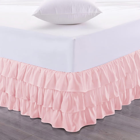 RVKXHD 52" 28" 17" 3-Tiered Baby Crib Bed Skirt: Crib Bed Skirt, x Soft and Breathable Baby Crib Sheets with Drop Dust