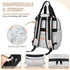 Eativisa Backpack-Multi-functional Simple small flowers Diaper Bag mother and baby bag Thermal compartment USB charging