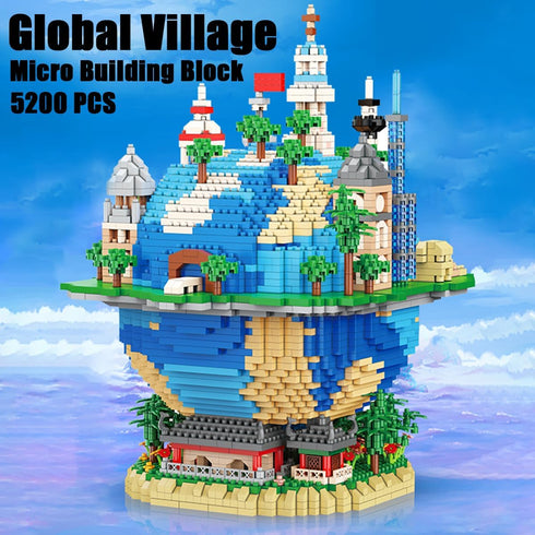 Architecture Global Village Micro Building Blocks Set, 5200 Pieces, Architecture Model Gift for Adults and Kids