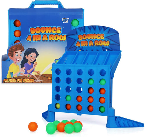 Point Games Bounce 4 in a Row - Travel Friendly Classic Board Game for Boys and Girls