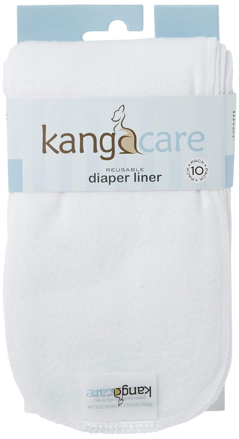 Kanga Care Reusable Microchamois Cloth Diaper Liner, 10 Pack, Use with Baby Creams or Balms