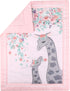CribMATE 3 Set Mommy Set Sheet,Skirt,28 52 PCs Pink Floral Giraffe Nursery Crib Bedding Lovely Giraffe Baby Giraffe
