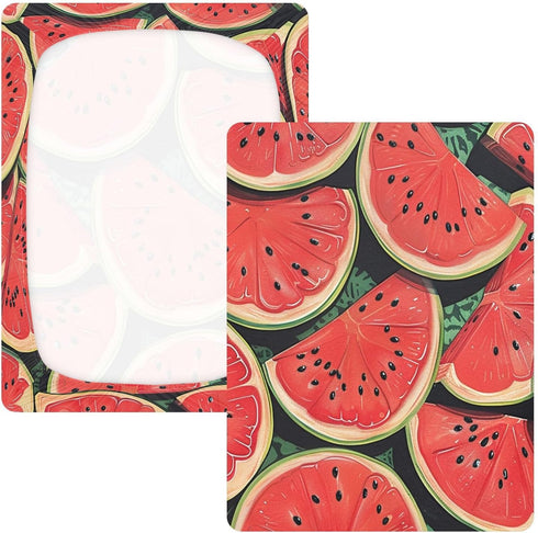 Bseiialft 52 28 Red Watermelon Fruit Crib Sheets for Boys Girls Soft and Breathable Cotton Baby Sheets for Standard