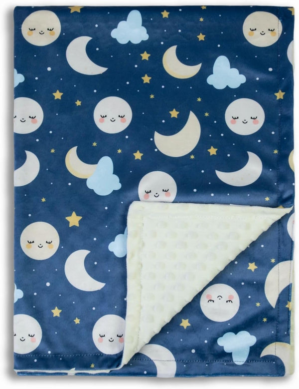 Baby Blankets for Unisex Boys Girls, Super Soft Nursery Minky Blankets, 30 x 40 inch Outer Space Printed Bed Throws for