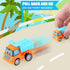 32 Pack Sets Valentines Day Gifts for Kids, Trucks Valentines Day Cards for Kids with Construction Vehicles Toys, Pull