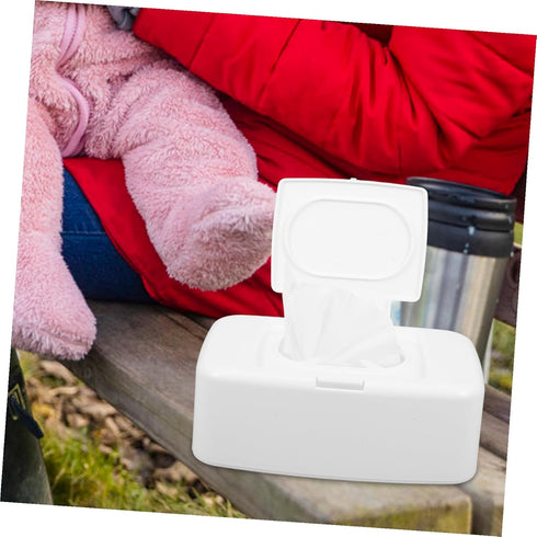 Luxshiny Refillable Wipe Dispenser Box Portable Wipes Holder for Room Kitchen Bathroom Lightweight Cover Compact Design