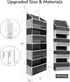 ULG 1 Pack Over Door Organizer, 4 Large Pockets and 6 Mesh Side Pockets for Bedroom Nursery Storage (Dark Grey)