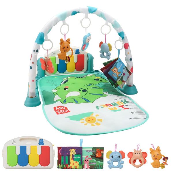 BOMPOW Baby Play Gym Mat, Play Activity Mat with Music and Lights,