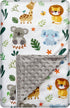 Baby Blanket Double Layer Soft Plush Minky with Dotted Backing for Boys Girls, Toddler Newborn Shower Gifts (Cute
