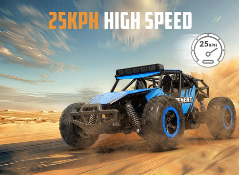 RACENT Remote Control Cars - 1:16 Scale 20kph Fast RC Truck, All Terrain Off-Road Monster Truck for Kids