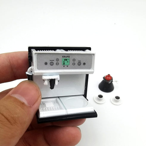 1:12 Dollhouse Miniature Coffee Machine, Simulation Coffee Maker with Coffee Pot for Kids Indoor Play