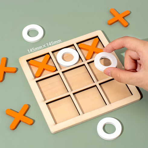 GEKELI 4 Pack Wooden Blocks Puzzles, Russian Blocks, Hexagon Puzzles, Tangrams Puzzles, Board Tic Tac Toe Game, Brain