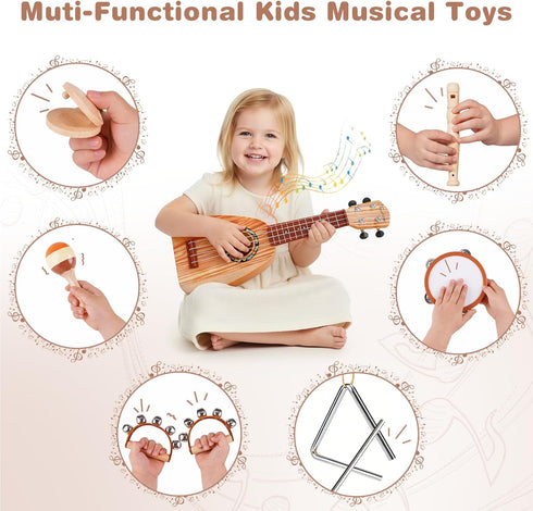 Set 2 3 2 2-4, Sets 3-5 Kids Guitar - Musical Toys for Year Old Boy Birthday Gifts, Montessori Toys for Year Old Girls