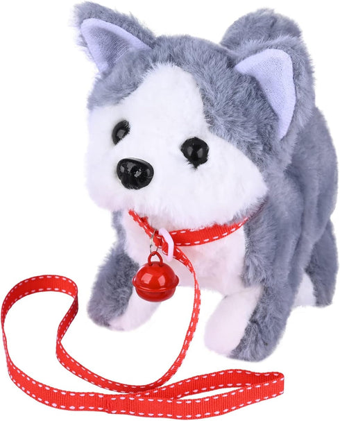 WorWoder Plush Husky Dog Toy, Electronic Interactive Puppy - Walking, Barking, Tail Wagging Companion Animal for Kids
