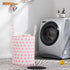 TECHMILLY Large Storage Basket - Collapsible Laundry Hamper with Long Handles, Toy Bins for Nursery, Kids Room Décor