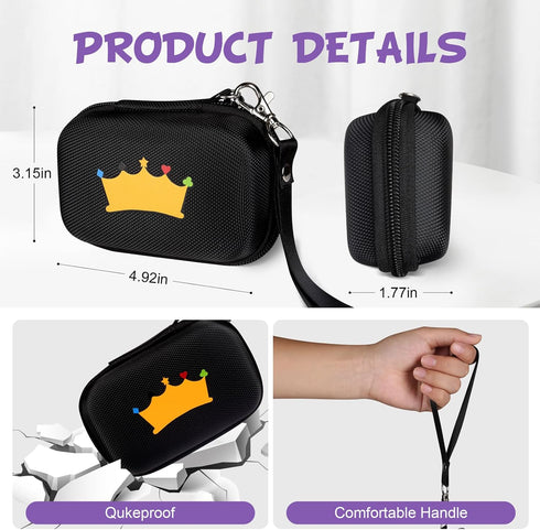 Travel Card Games Case for Enterprises Five Crowns Set, Hard Carrying Case for UNO and Phase 10 (Not Including Cards)