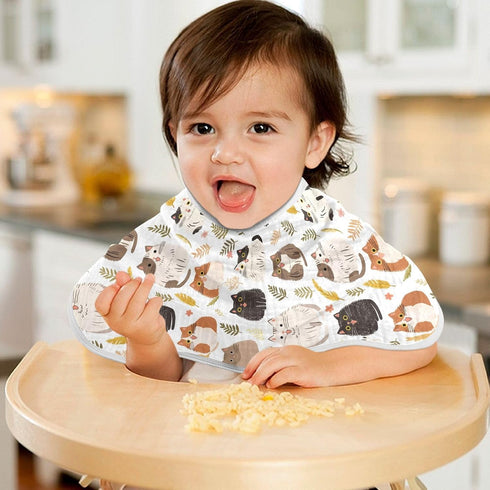 decor gift 4 Pack 22x11in Cotton Muslin Burp Cloths Large Soft and Absorbent? Simple Minimalist Cats Baby spit up Rags