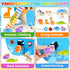 2 3 4 2-4 Toddlers Noah's Ark Toys with Wooden Animal Shape Sorters, Baptism Gifts for Girls Boys Years Old, Montessori