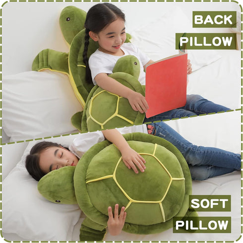 28" Soft Plush Sea Turtle Stuffed Animal | Large Plush Pillow Toys | Gift for Kids Boys