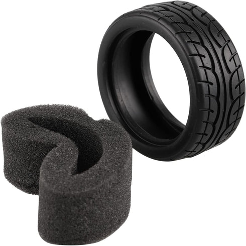 8pcs 1/10 On Road Soft Tires for RC 1:10 Touring Car Wheels Rim - Black
