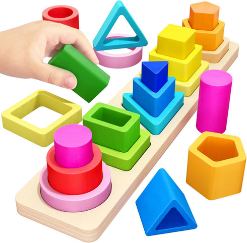 PEBIRA Montessori Toys for 1 2 3 Year Old Boys Girls Toddlers,