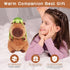 12inch Cute Capybara Plush with Turtle Backpack - Soft Capybara Stuffed Animal Toy Doll Pillow for Kids