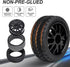 Hobbypark 4-Pack Rubber Tires & Wheels, OD 2.56'' for 1/10th Scale RC Touring Car