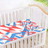 SyXIOP 28" 52" Red Blue White Geometric Cooling Baby Waterproof Crib Mattress Protector x Reusable Bed Pads Washable