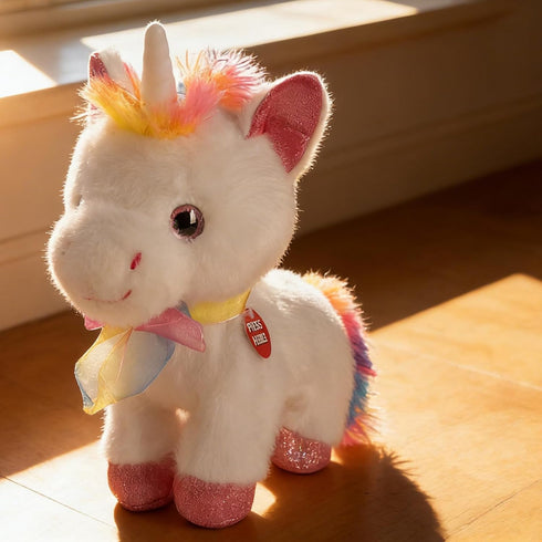 Singing Dancing Unicorn Stuffed Animal, Music Rocking Unicorn Plush Toys Interactive Toys for Kids,Holiday Party
