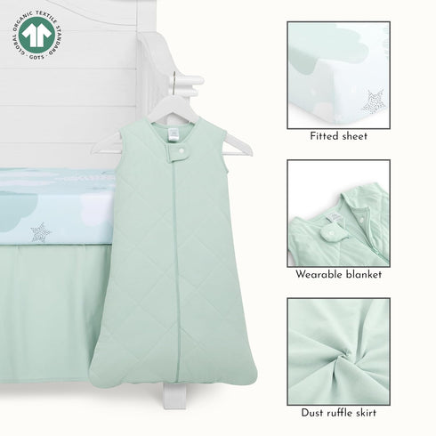 3 Set, Set, Evolur Dreamer Piece Crib Bedding Machine Washable, Soft and Breathable Toddler Bedding Includes Fitted