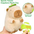 Ditucu Cute Tennis Capybara Plush Sports Pulling Stuffed Animals Gifts for Kids Beige 9.8 inch