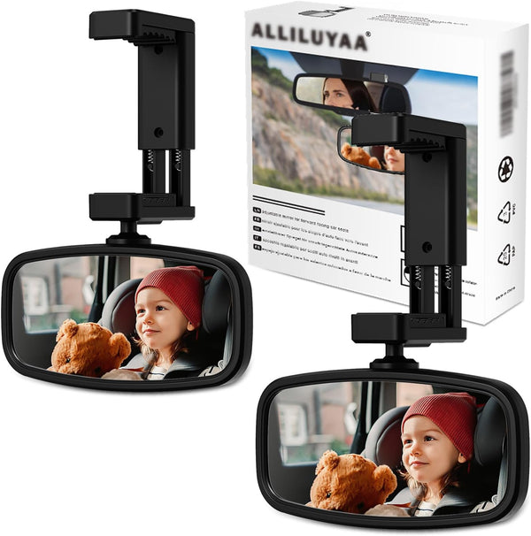 KERHAND 360-Degree Baby Car Mirror for Rear-Facing Seats,Kids Safety Mirrors with Tool-Free Installation,Kids