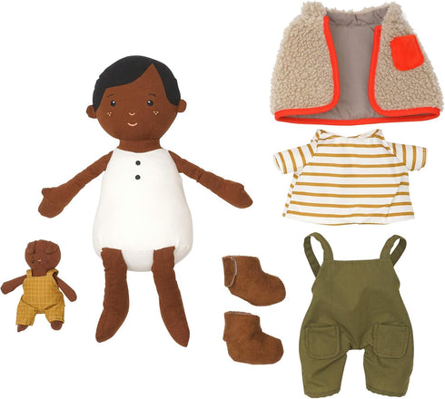 Manhattan Toy Playdate Friends 14 Inch Ellis Doll with Mini Bunny Stuffed Animal, Machine Washable & Dryer Safe