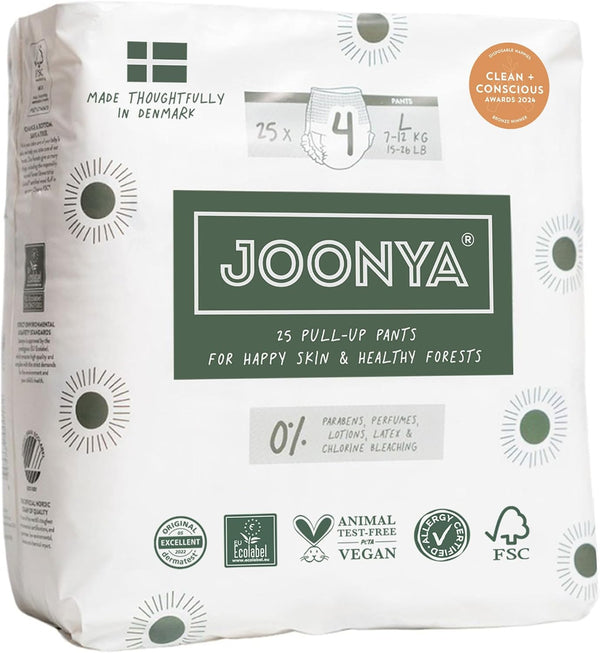 Joonya Pull-Up Pants Baby Diapers, Size 4 L (15-26 lb) - 1