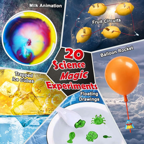 UNGLINGA 70 Lab Experiments Science Kits for Kids, Educational Scientific Toys Birthday Gift Idea