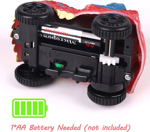 Dinosaur Car Toy - LED Racing Car Toys for Christmas Birthday Gifts for Kids 3-6 Years Old