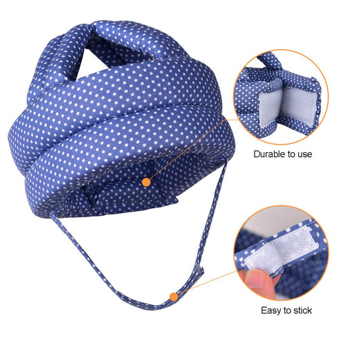 Baby Helmet & Baby Knee Pads for Crawling - Infant Helmet & Walking Baby Helmet for Age 6-36 Months, Blue Dots