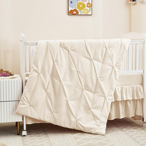 3-Piece Set Set Crib Bedding for Girls Boys - Ultra Soft & Skin Friendly Baby Bedding Crib Includes Crib Comforter
