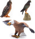 Kids(3Pcs) Gemini&Genius Falcon, Eagle, Owl Birds Animals Action Figure Toys