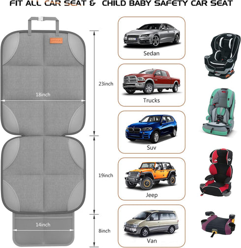 ELF2 Pack Protector-600D SMART Car Seat Fabric Waterproof Carseat Protector with Thicily Padded to Protect Your Car