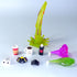 GAME ON 1/12 Scale Six Inch Action Figure Accessories Set with LED Light (Cats with Knives 2 w/Light)