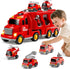1-3 3-5, 5-in-1 Set 1 2 3 4 5 6 3-9 Fire Truck Toys for Toddler Fire Car Carrier Vehicle for Girls Years Old, Transport